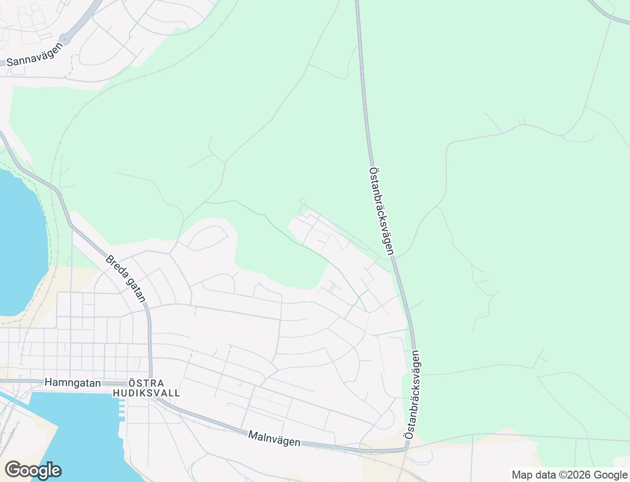Karta över Stormyravägen 57 i 54 Hudiksvall