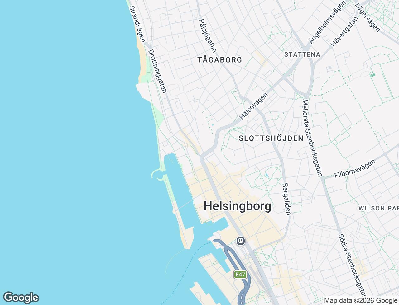 Karta över Hälsovägen 32 i 35 Helsingborg