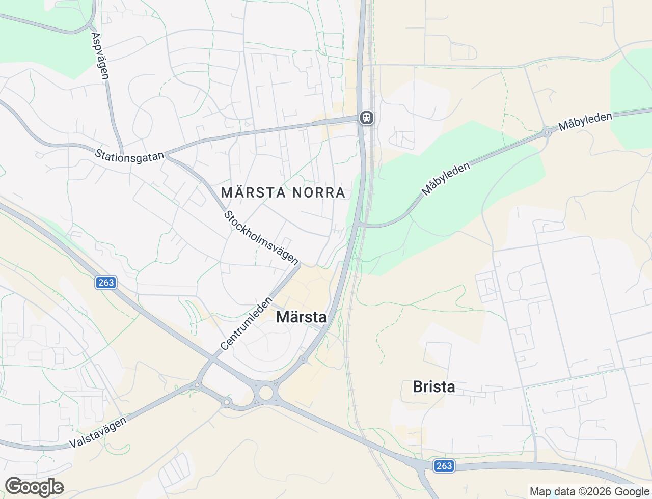 Karta över Södergatan 2F i 34 Märsta
