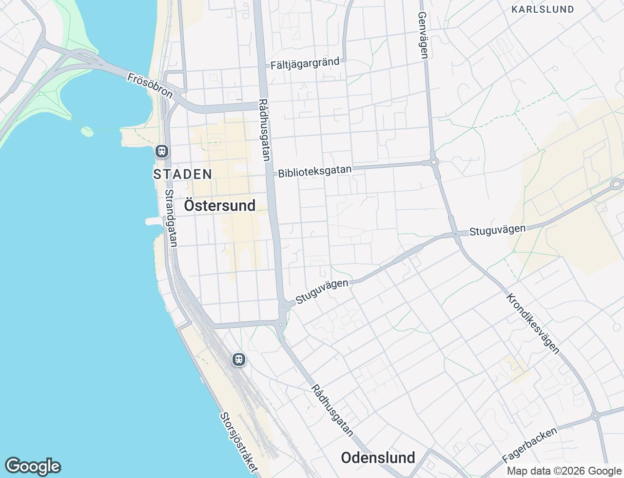 Karta över Thoméegränd 26 i 35 Östersund