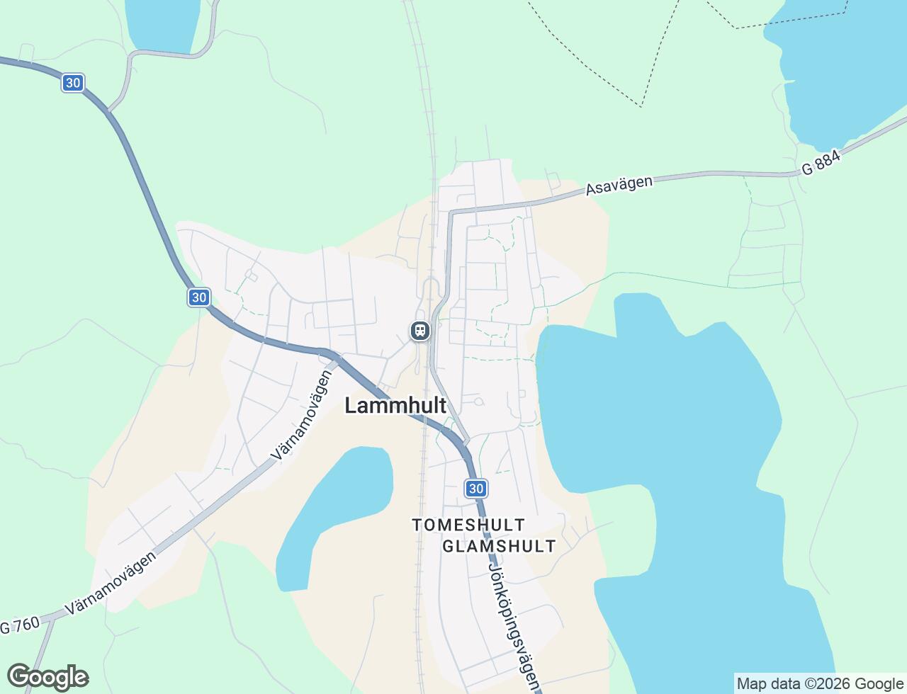 Karta över Herrgårdsgatan 5B i 45 Lammhult