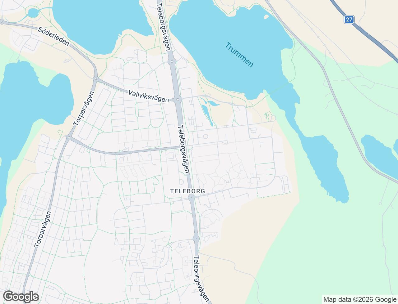 Karta över P G Vejdes väg 4A i 52 Växjö