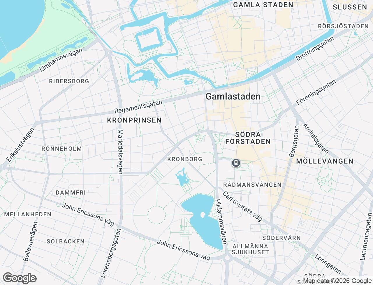 Karta över Östra Rönneholmsvägen 26 i 47 Malmö