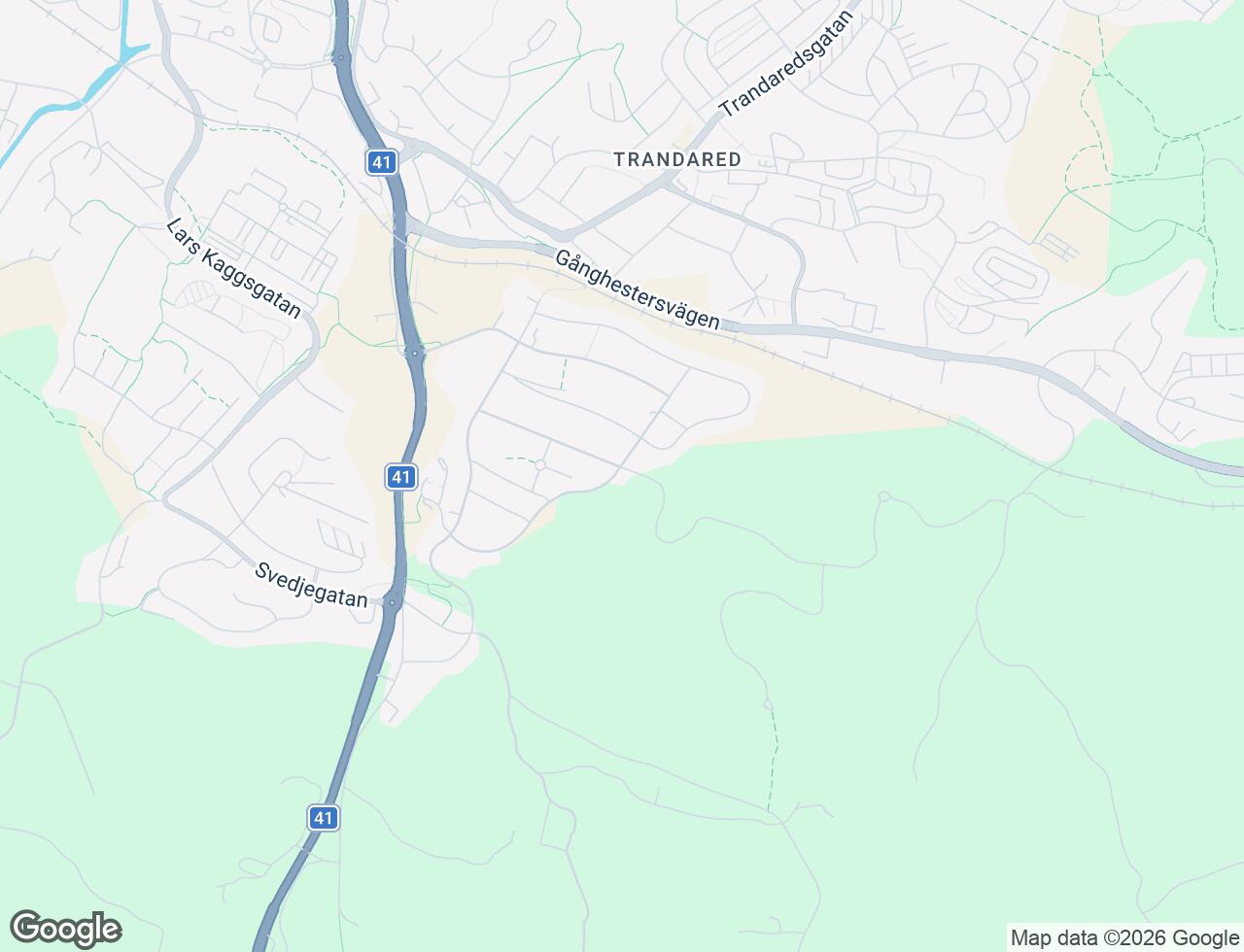 Karta över Tursagatan 26 i 46 Borås