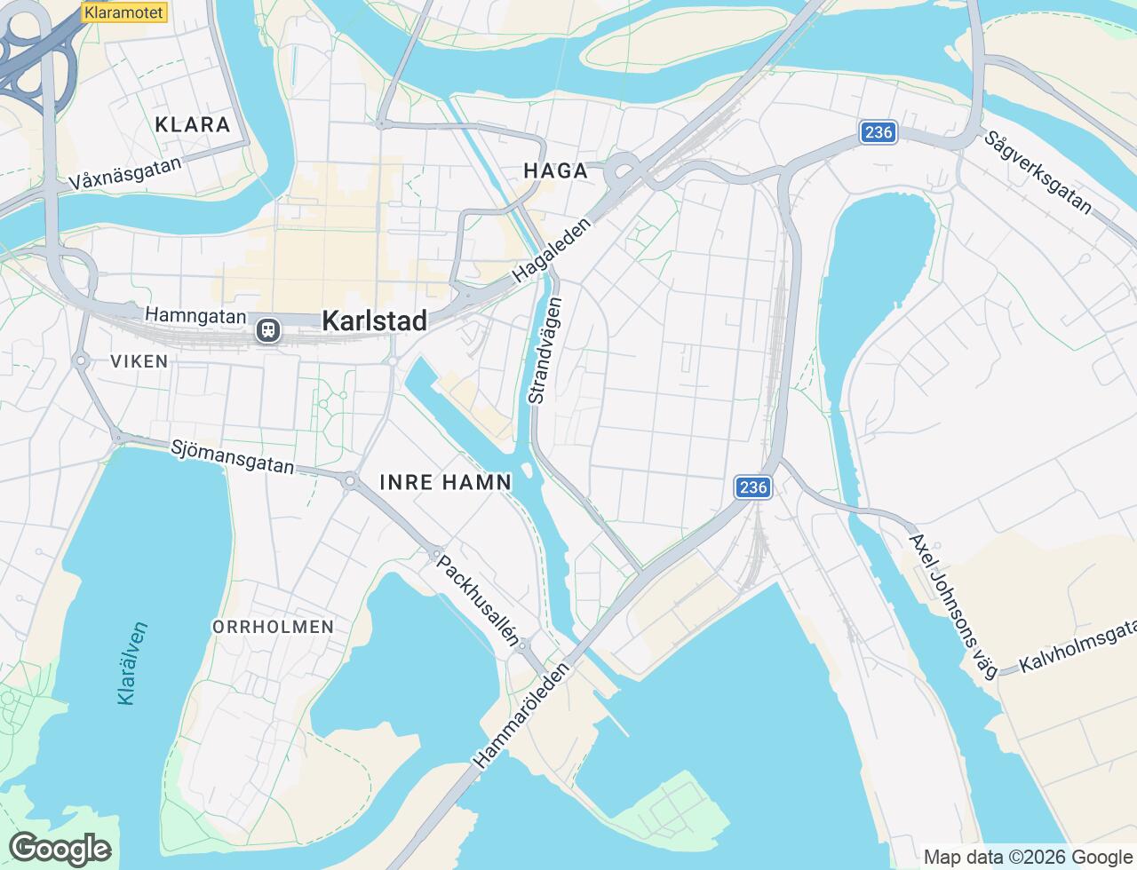 Karta över Karlagatan 3A i 23 Karlstad