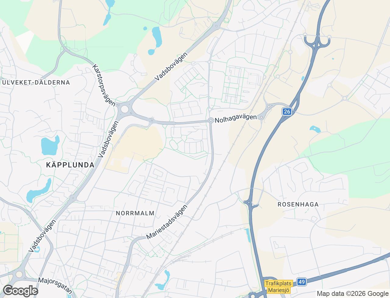 Karta över Storegårdsvägen 11B i 38 Skövde