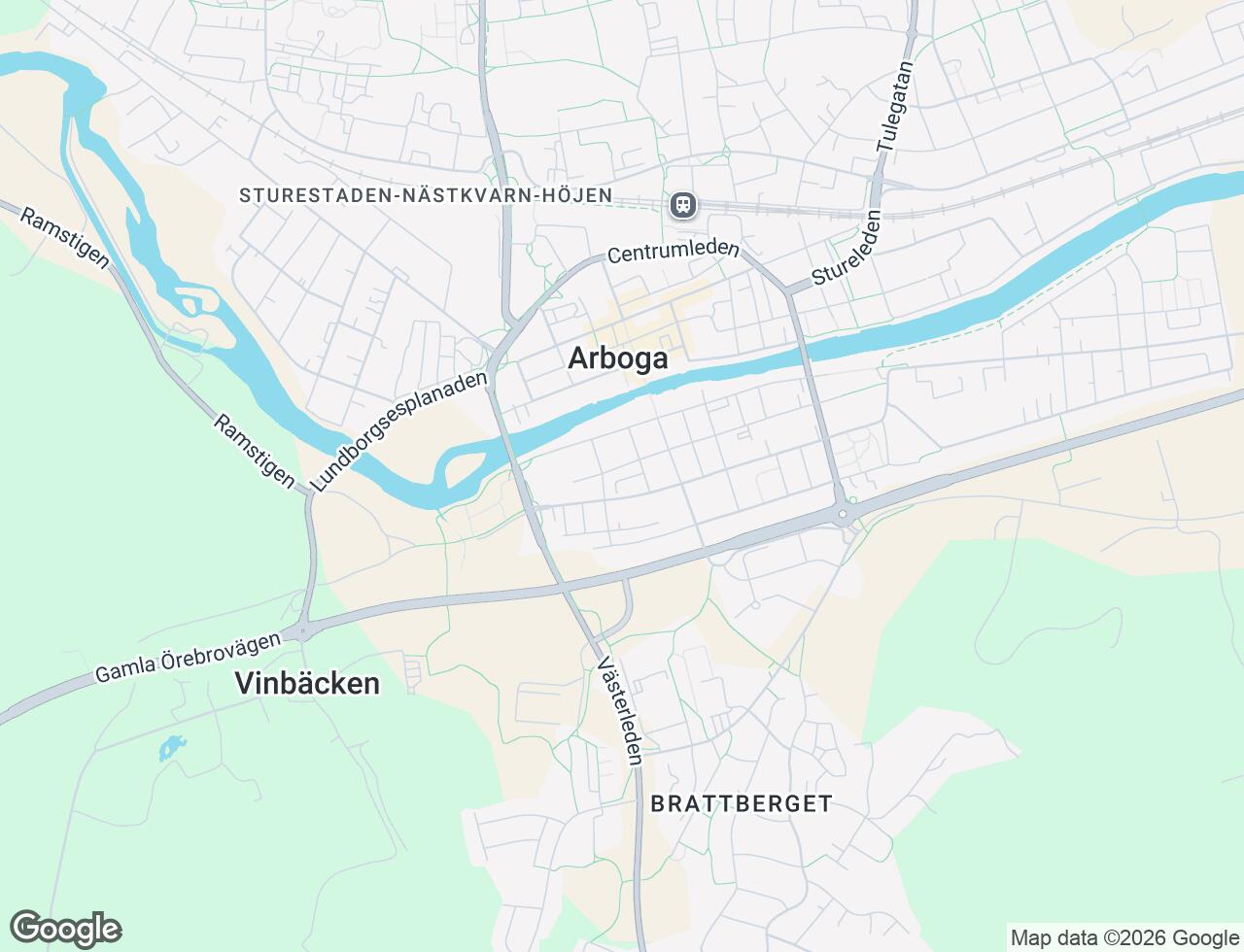 Karta över Österled 26F i 45 Arboga