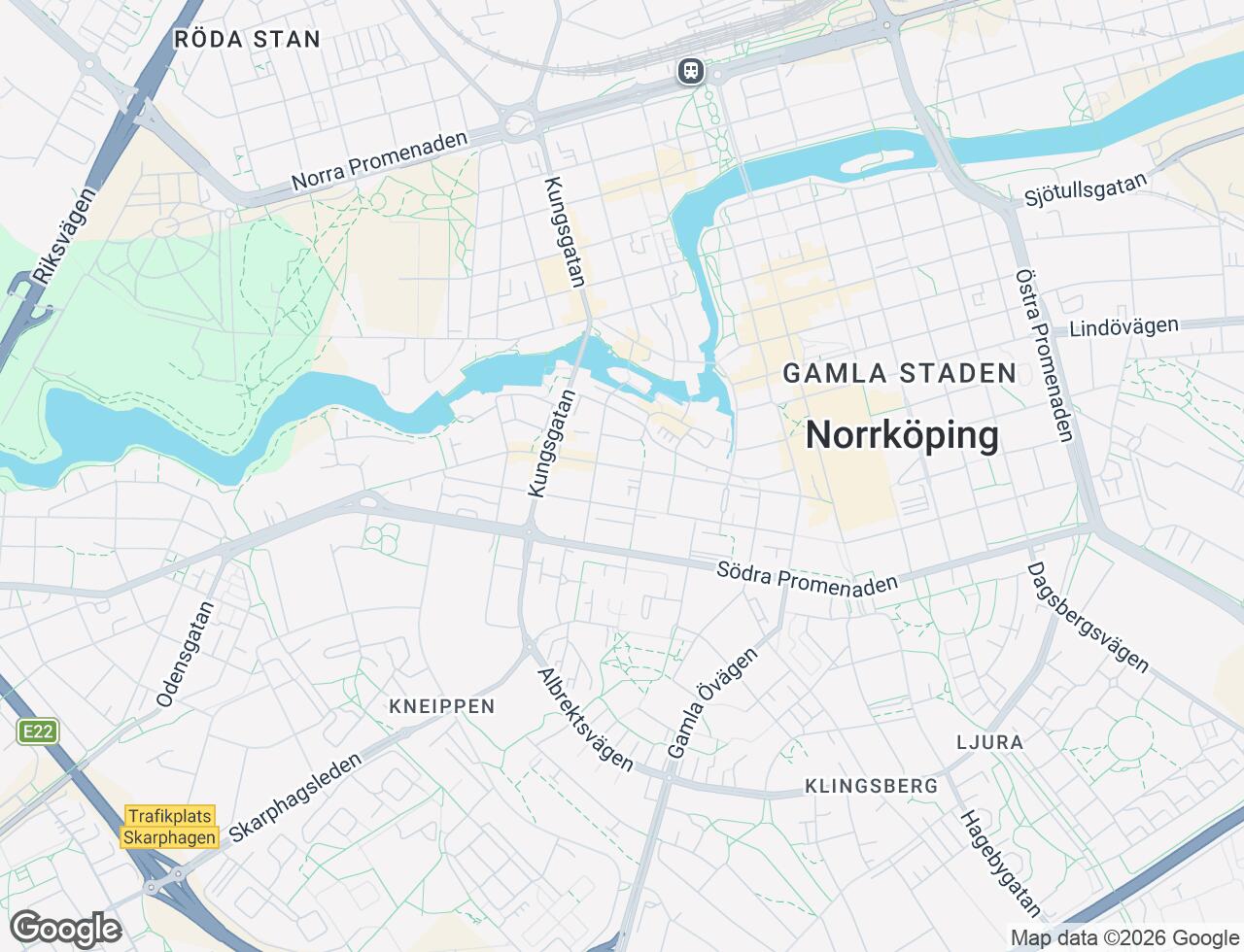 Karta över Källvindsgatan 21 i 40 Norrköping