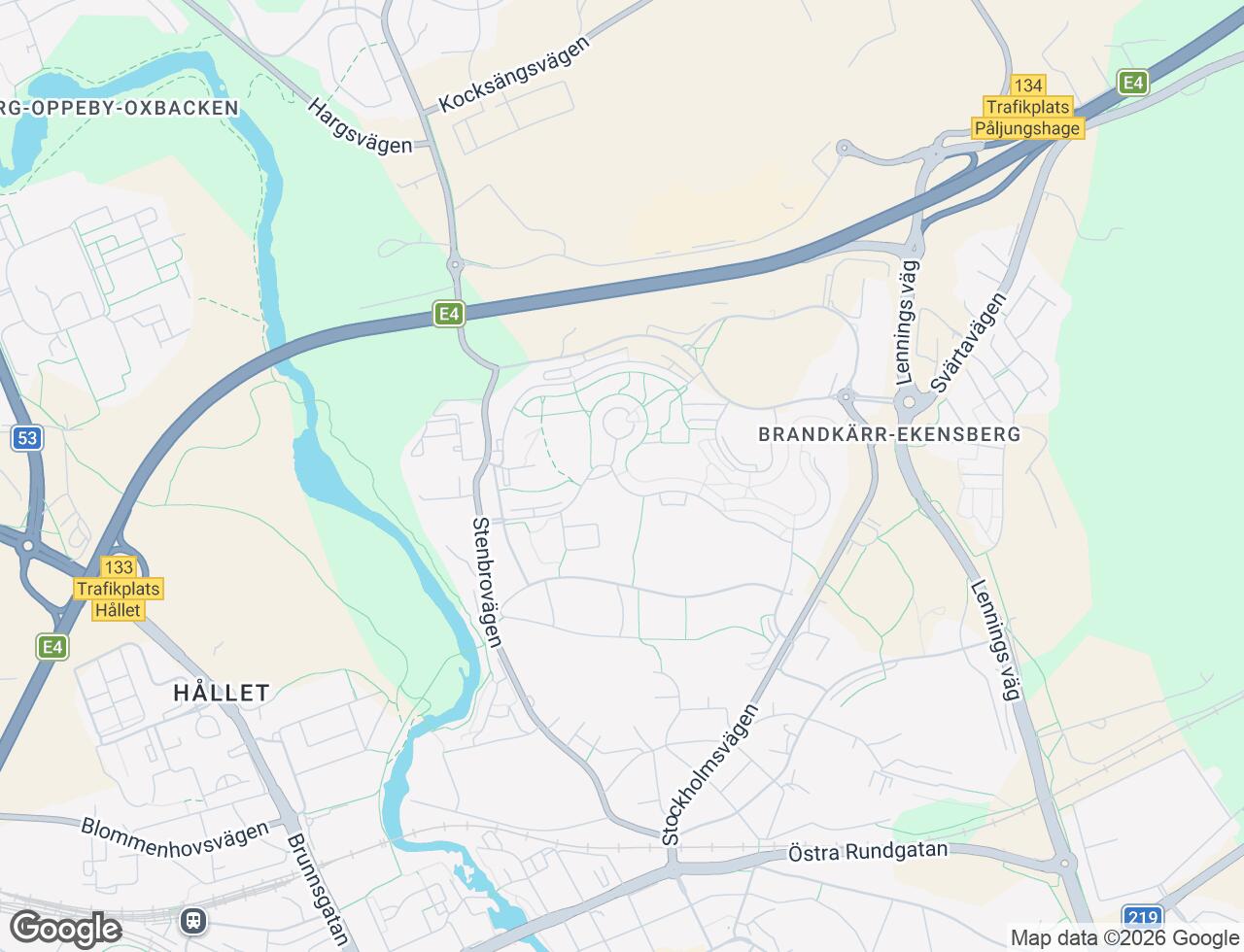 Karta över Mariebergsvägen 51 i 66 Nyköping