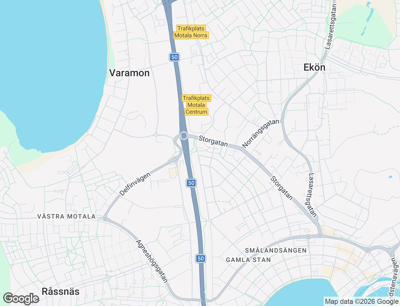 Karta över Rådmansgatan 80 i 32 Motala