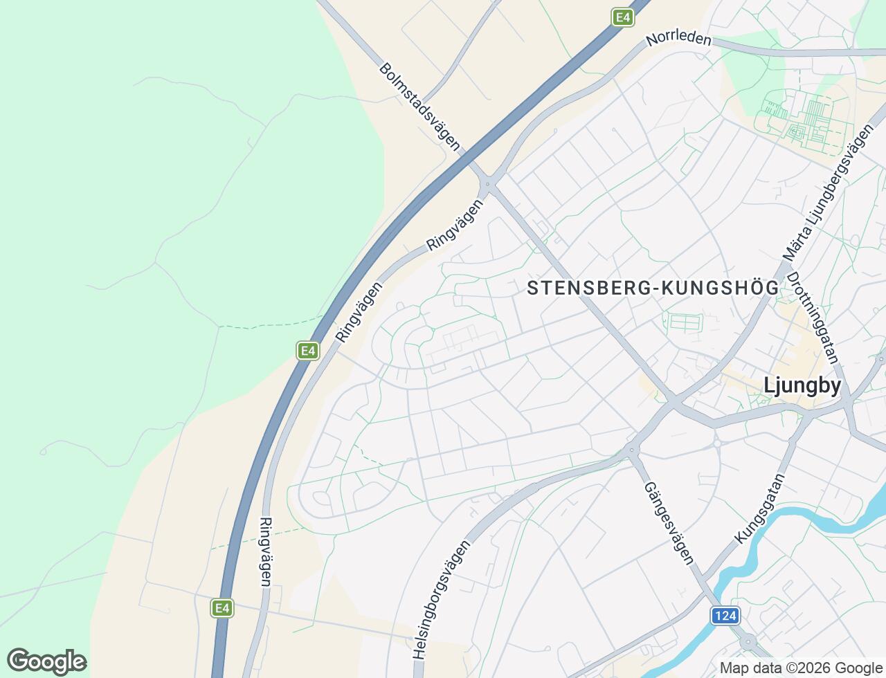 Karta över Rönnäsvägen 56 i 33 Ljungby
