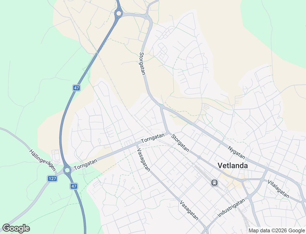 Karta över Lärkgatan 5 i 35 Vetlanda