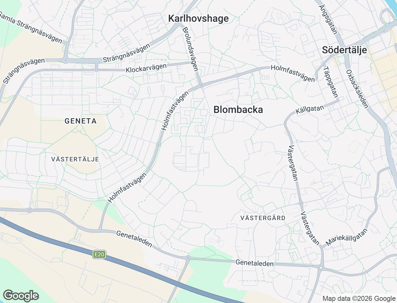 Karta över Brolundavägen 34 i 60 Södertälje