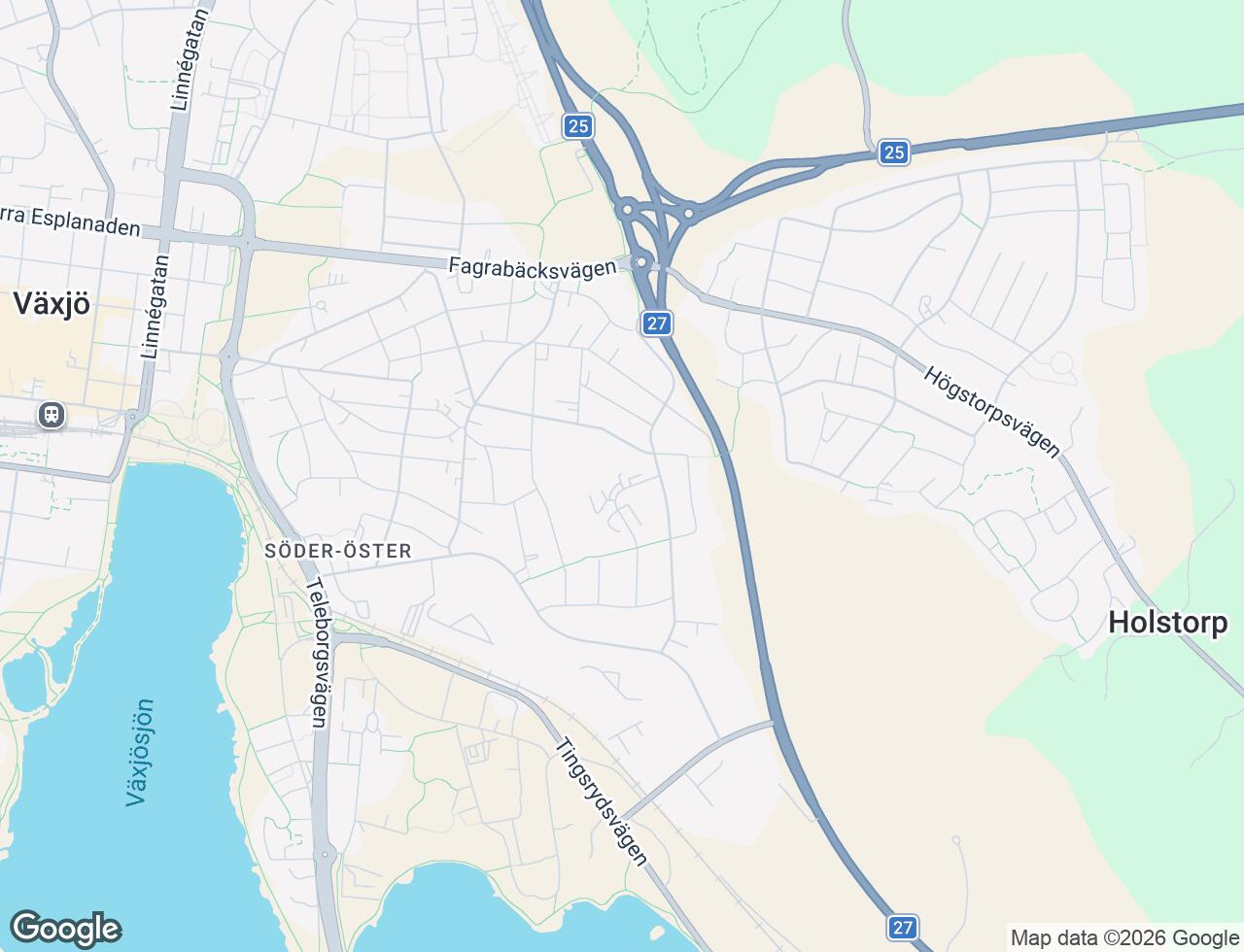 Karta över Frövägen 20D i 41 Växjö