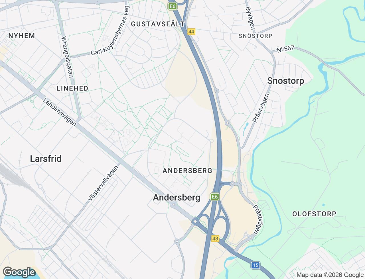 Karta över Andersbergsringen 47 i 21 Halmstad