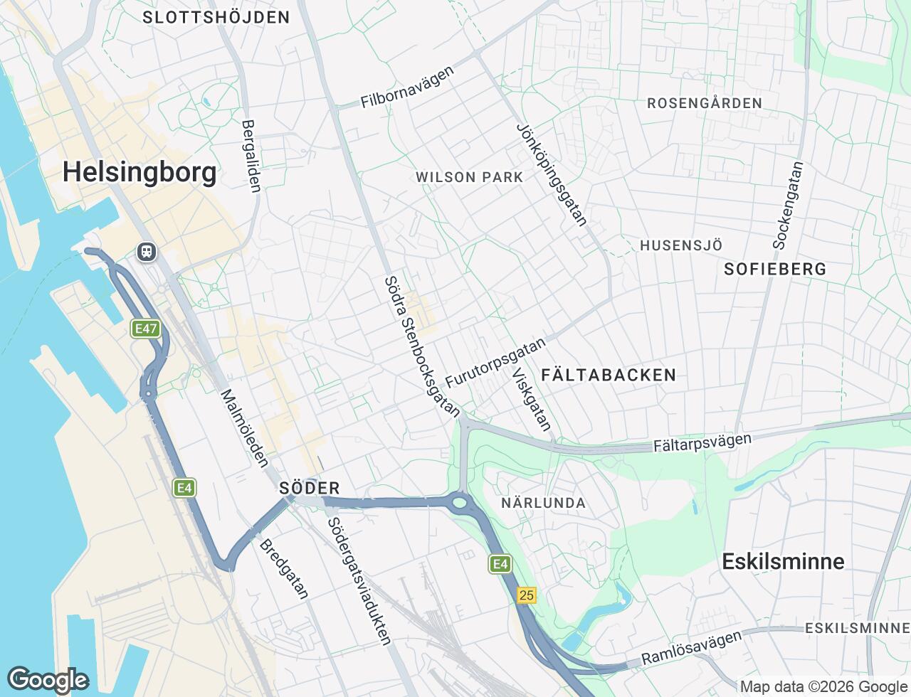 Karta över Direktörsgatan 13 i 46 Helsingborg