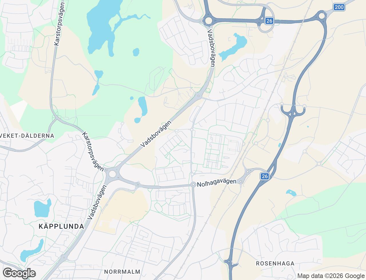 Karta över Kilbacksvägen 1E i 39 Skövde
