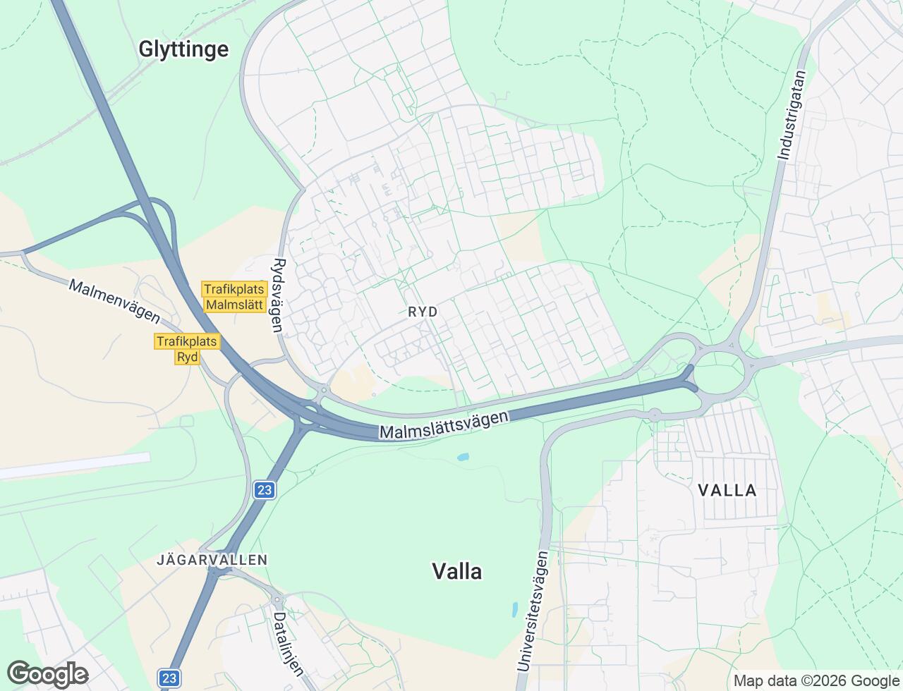Karta över Ryds Allé 18 i 35 Linköping