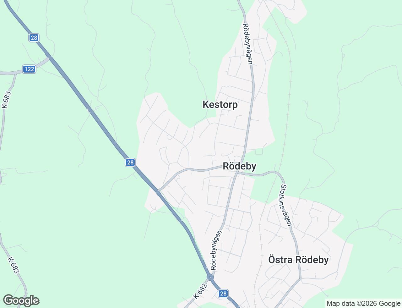Karta över Skogsstigen 1D i 42 Rödeby