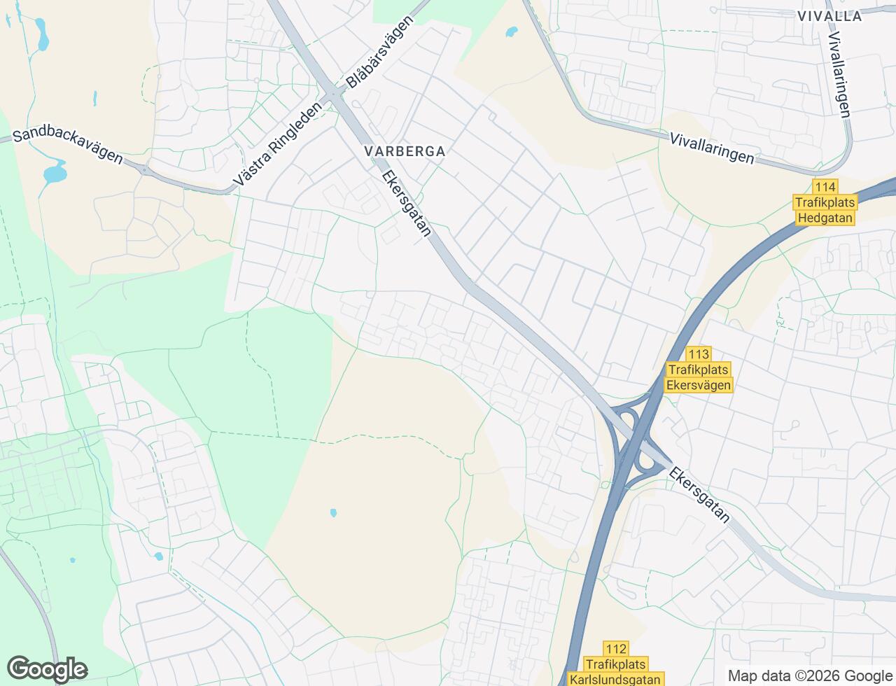 Karta över Varbergagatan 166 i 52 Örebro