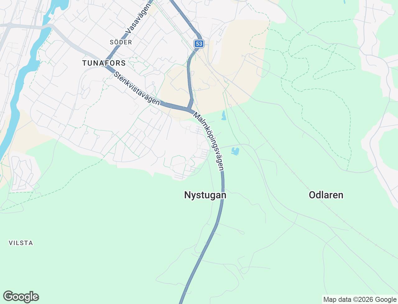 Karta över Skrinnarvägen 10 i 59 Eskilstuna