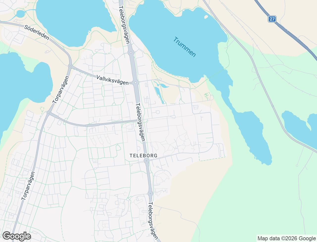 Karta över P G Vejdes väg 6A i 52 Växjö