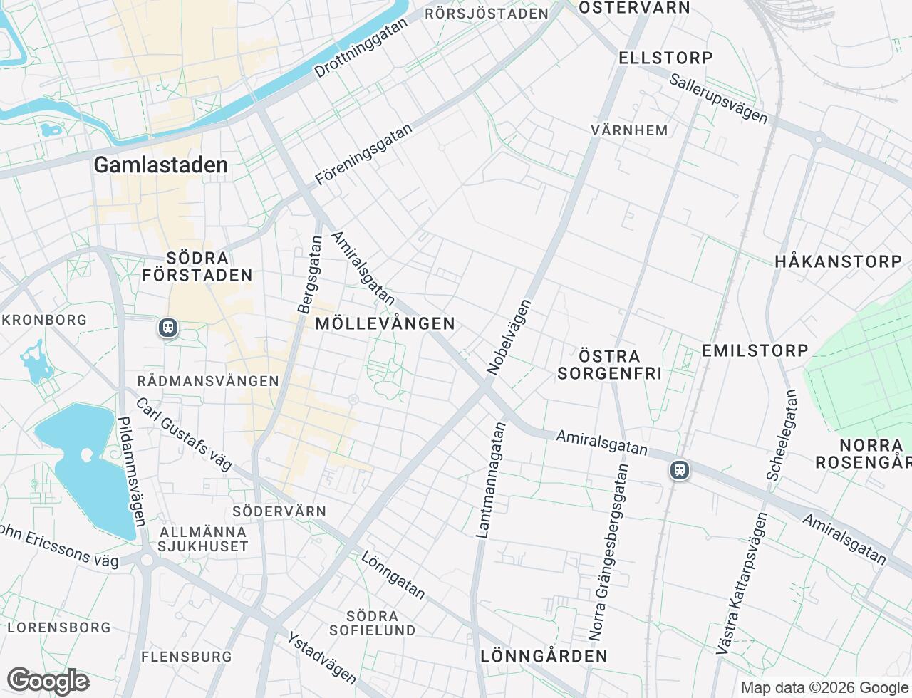 Karta över Amiralsgatan 58A i 37 Malmö