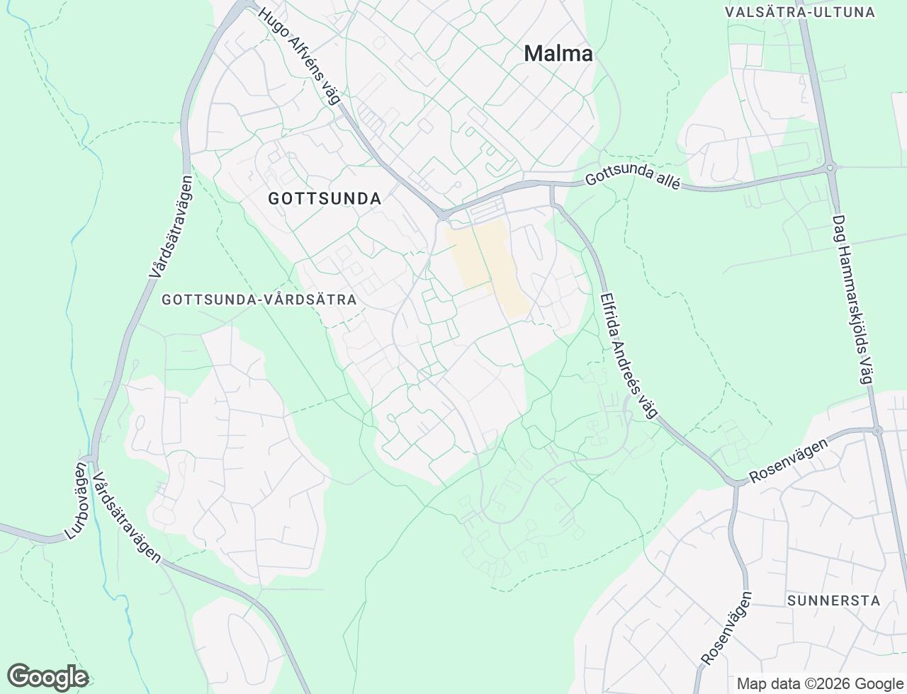 Karta över Bröderna Berwalds väg 37 i 58 Uppsala