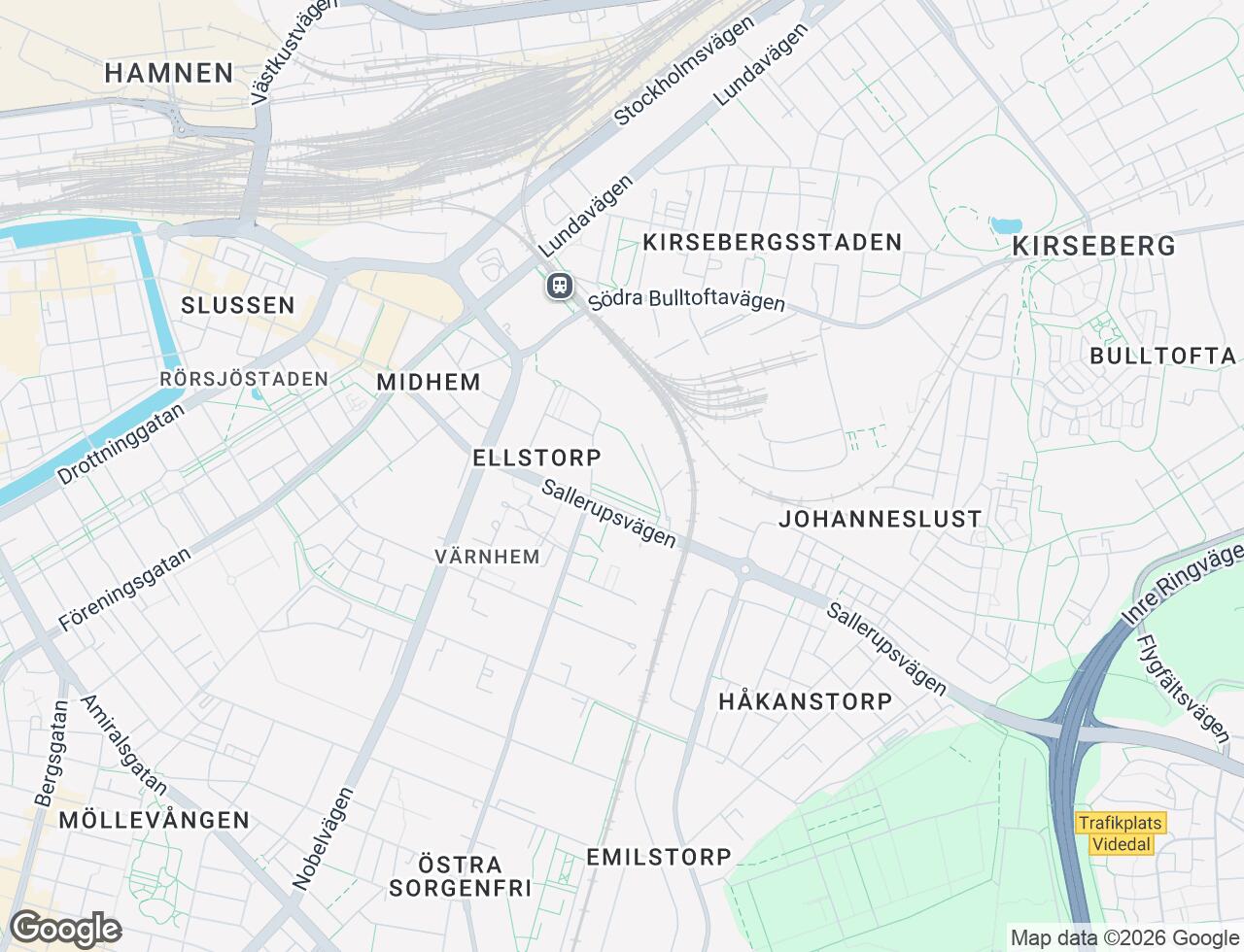 Karta över Idaborgsgatan 48 i 17 Malmö