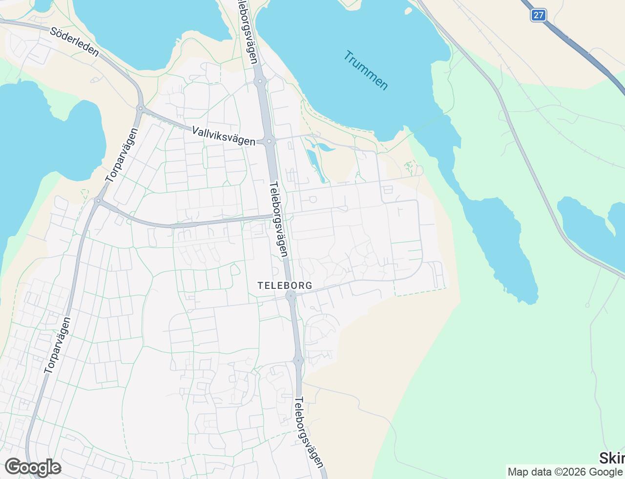 Karta över P G Vejdes väg 18A i 52 Växjö