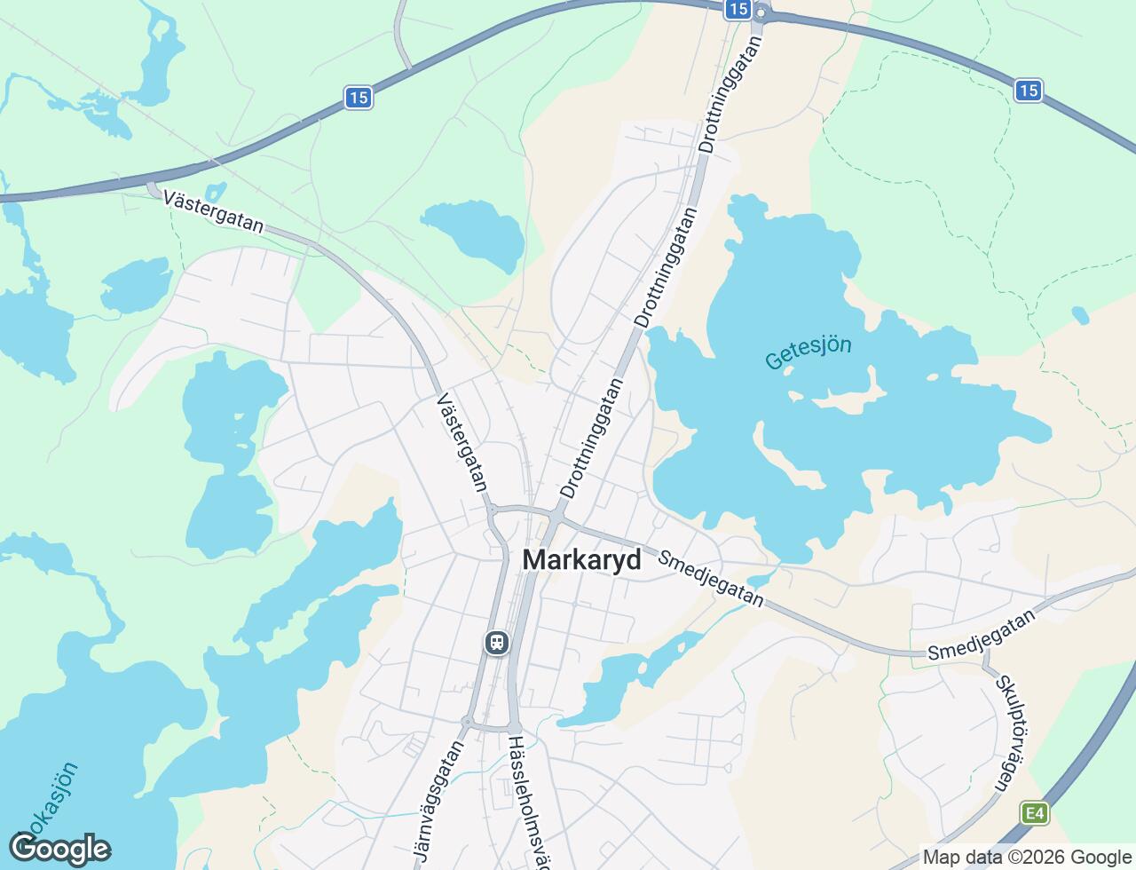 Karta över Åsgatan 3F i 31 Markaryd