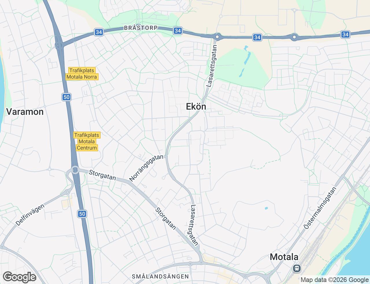Karta över Ulaxgatan 59U i 34 Motala