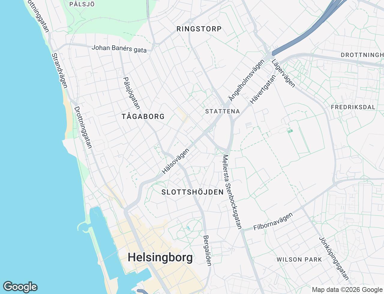 Karta över Hälsovägen 38C i 42 Helsingborg