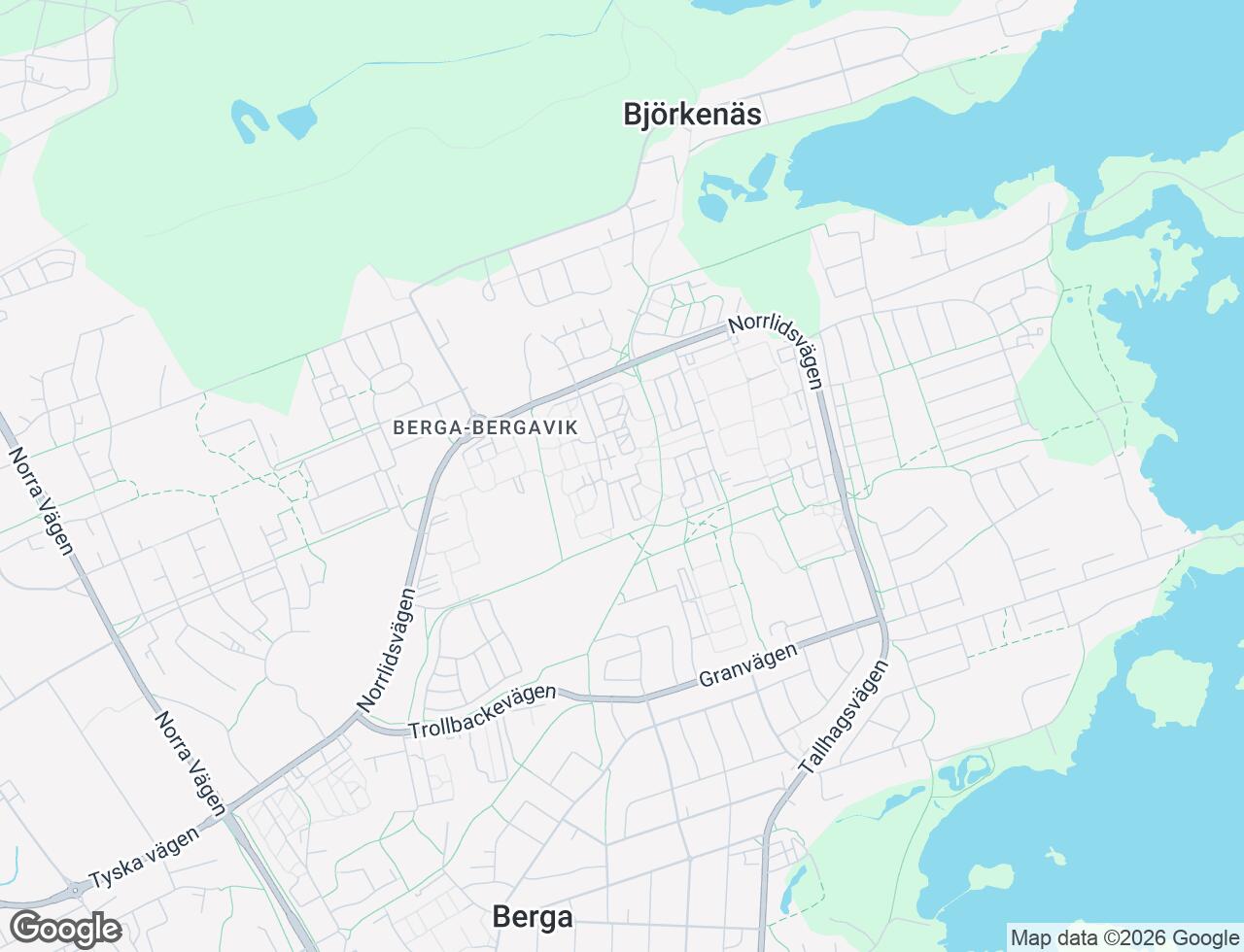 Karta över Två Systrars väg 13B i 57 Kalmar