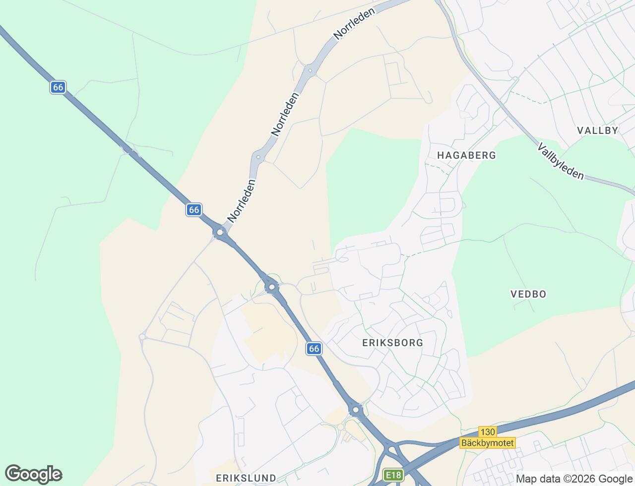 Karta över Hörntorpsvägen 3B i 71 Västerås