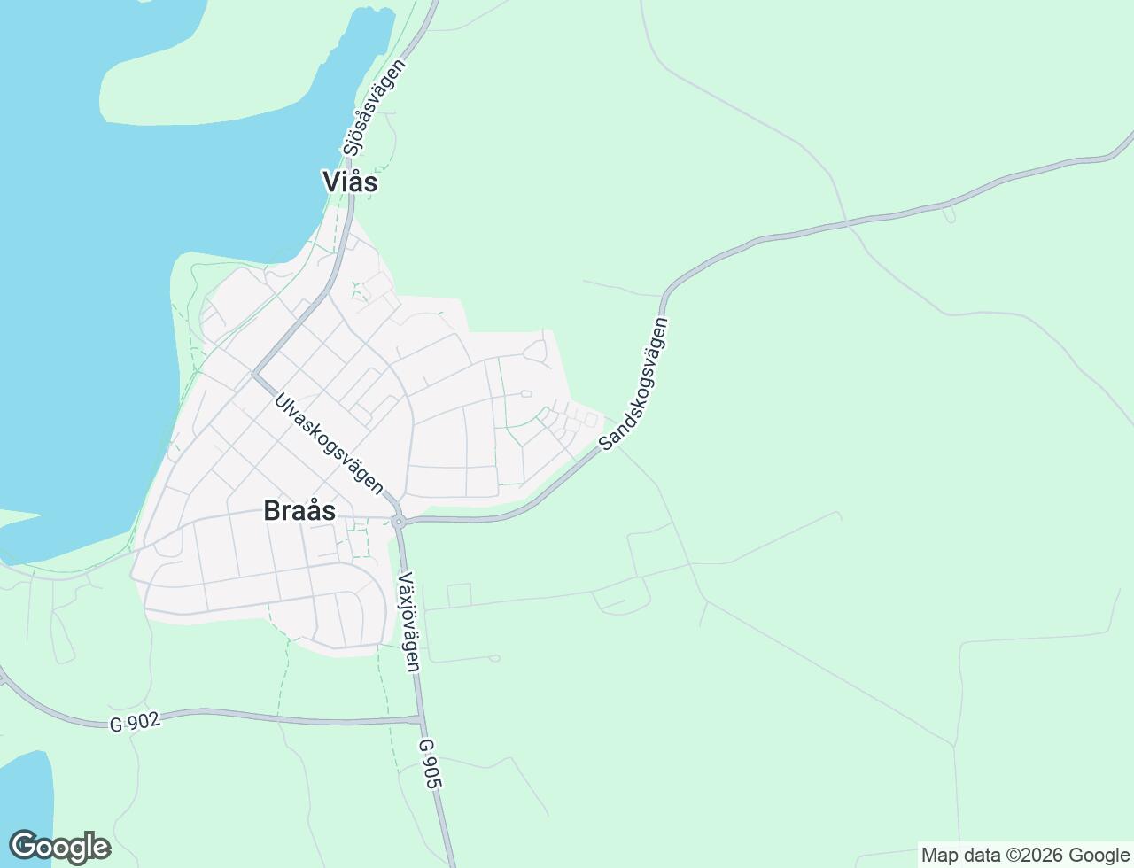 Karta över Movägen 56 i 42 Braås