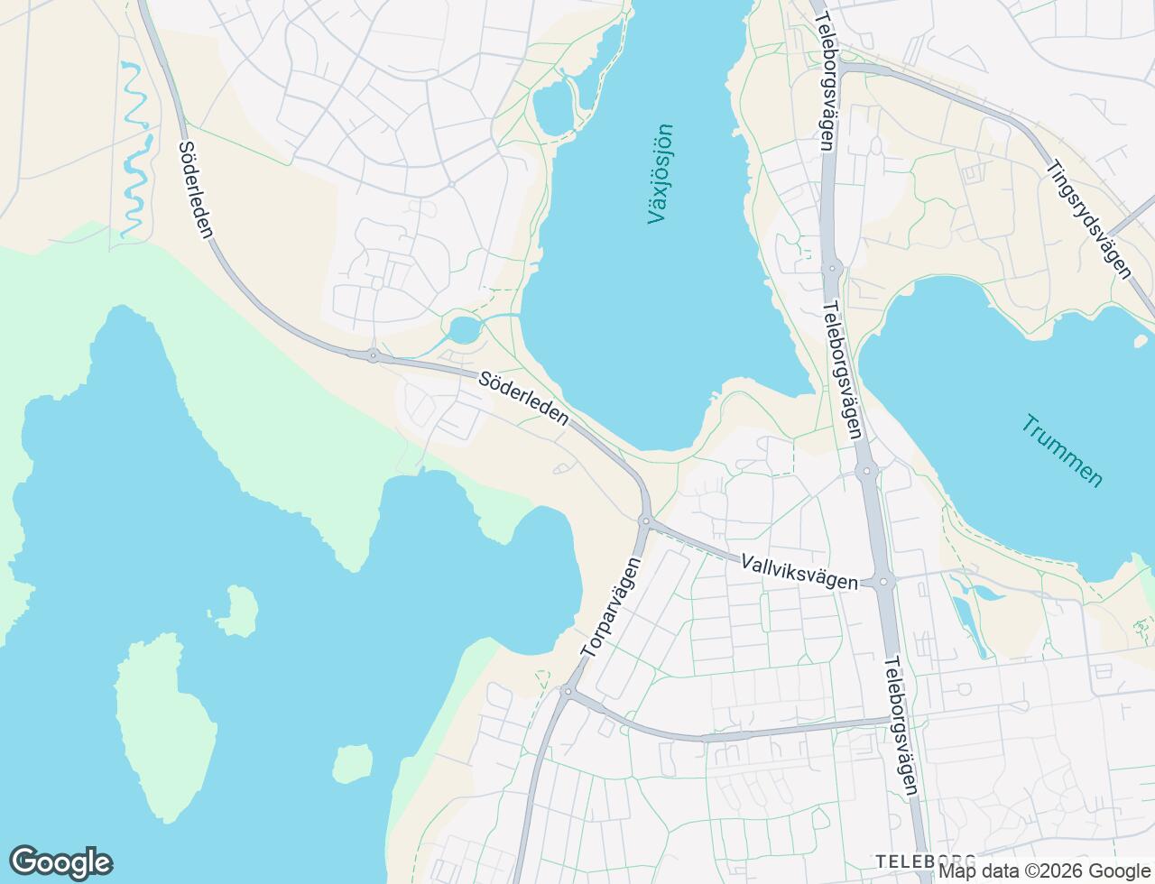 Karta över Sjövallavägen 18 i 59 Växjö
