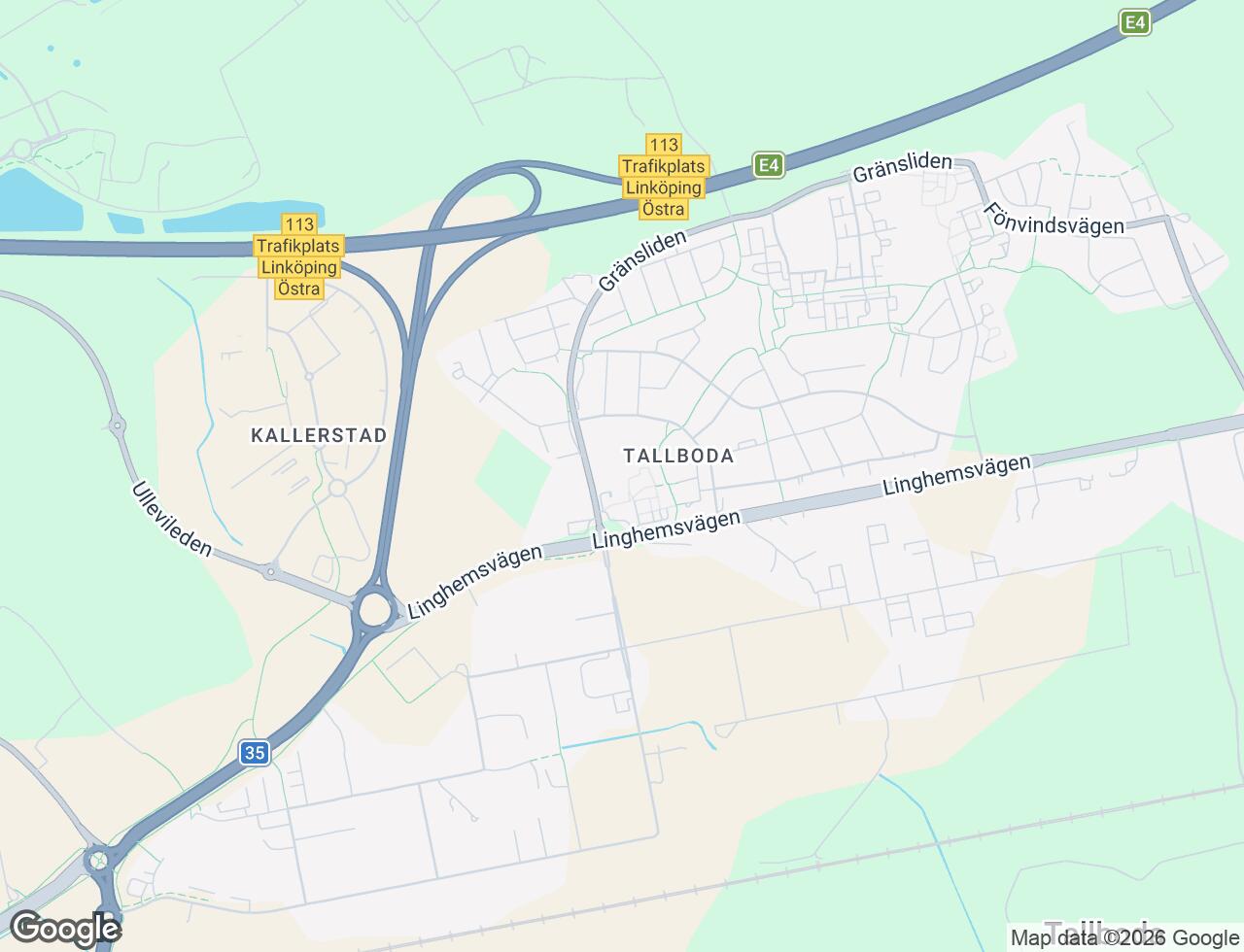 Karta över Gränsliden 28 i 74 Linköping