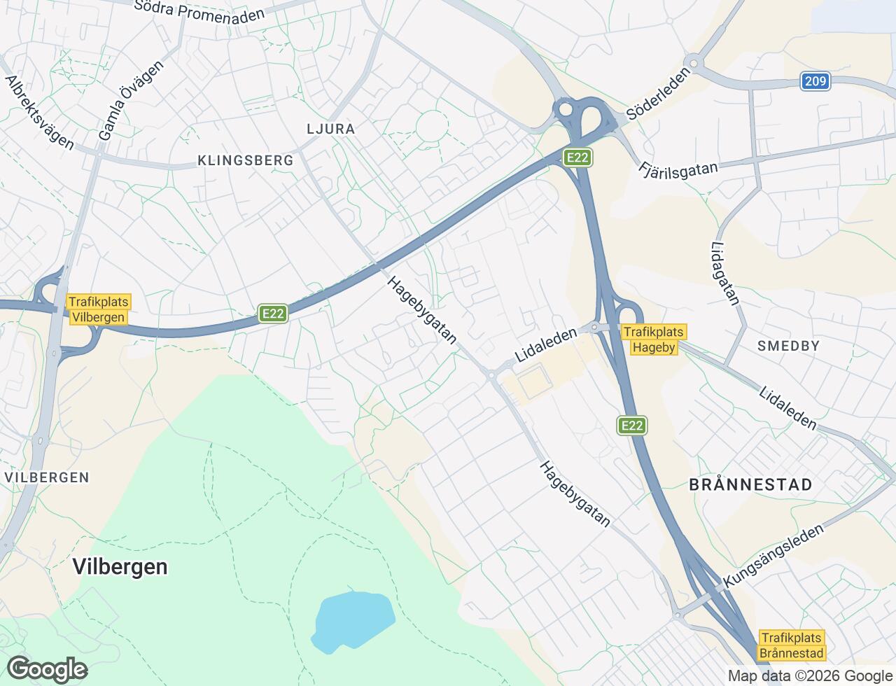 Karta över Bäckgatan 44 i 47 Norrköping