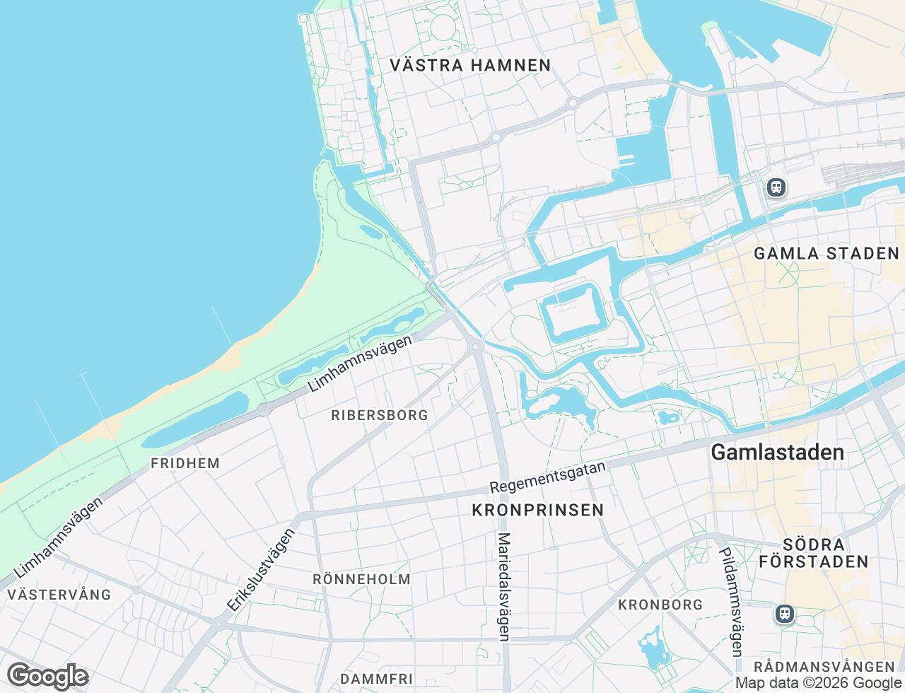 Karta över Tessins väg 1C i 58 Malmö