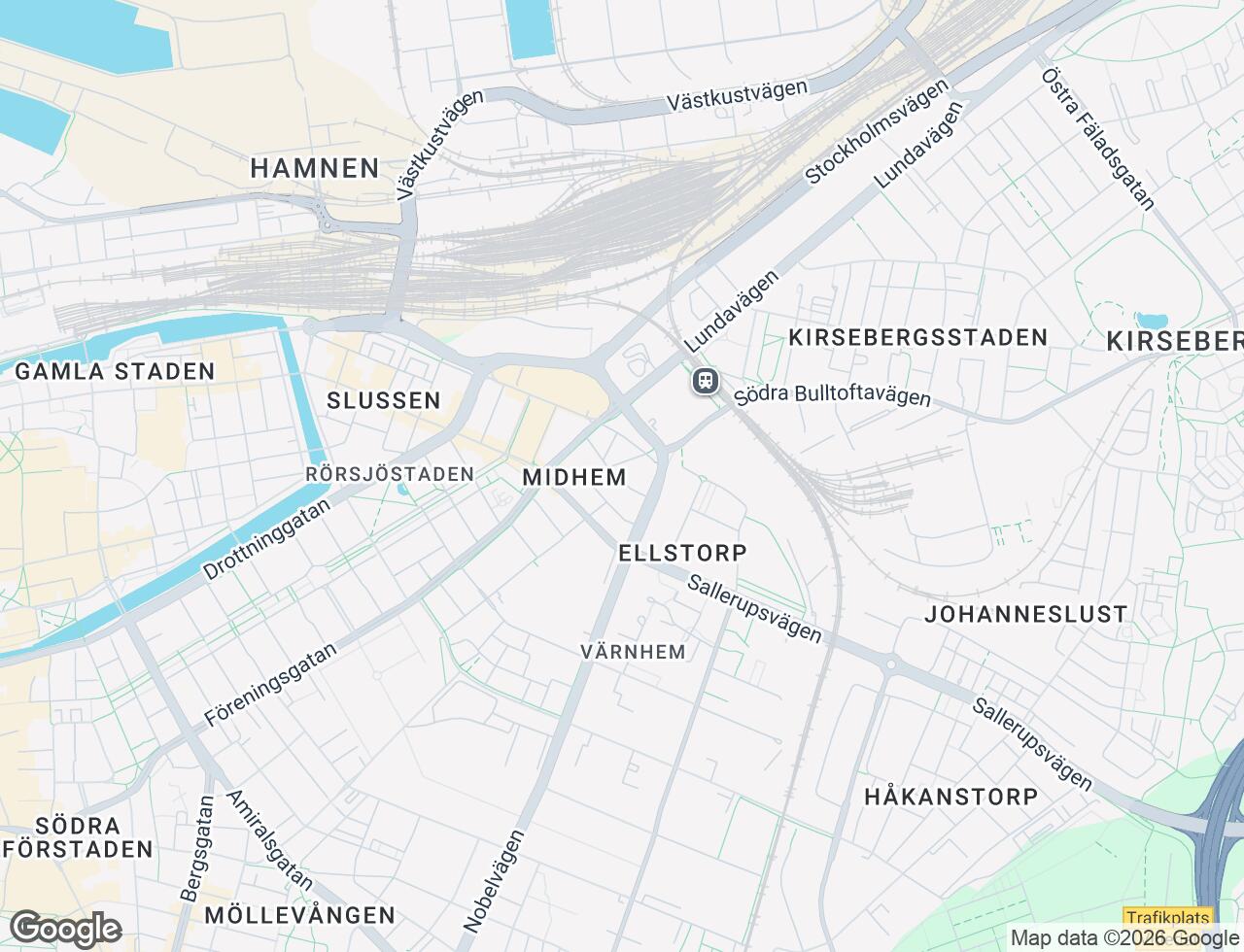 Karta över Vårgatan 8 i 18 Malmö