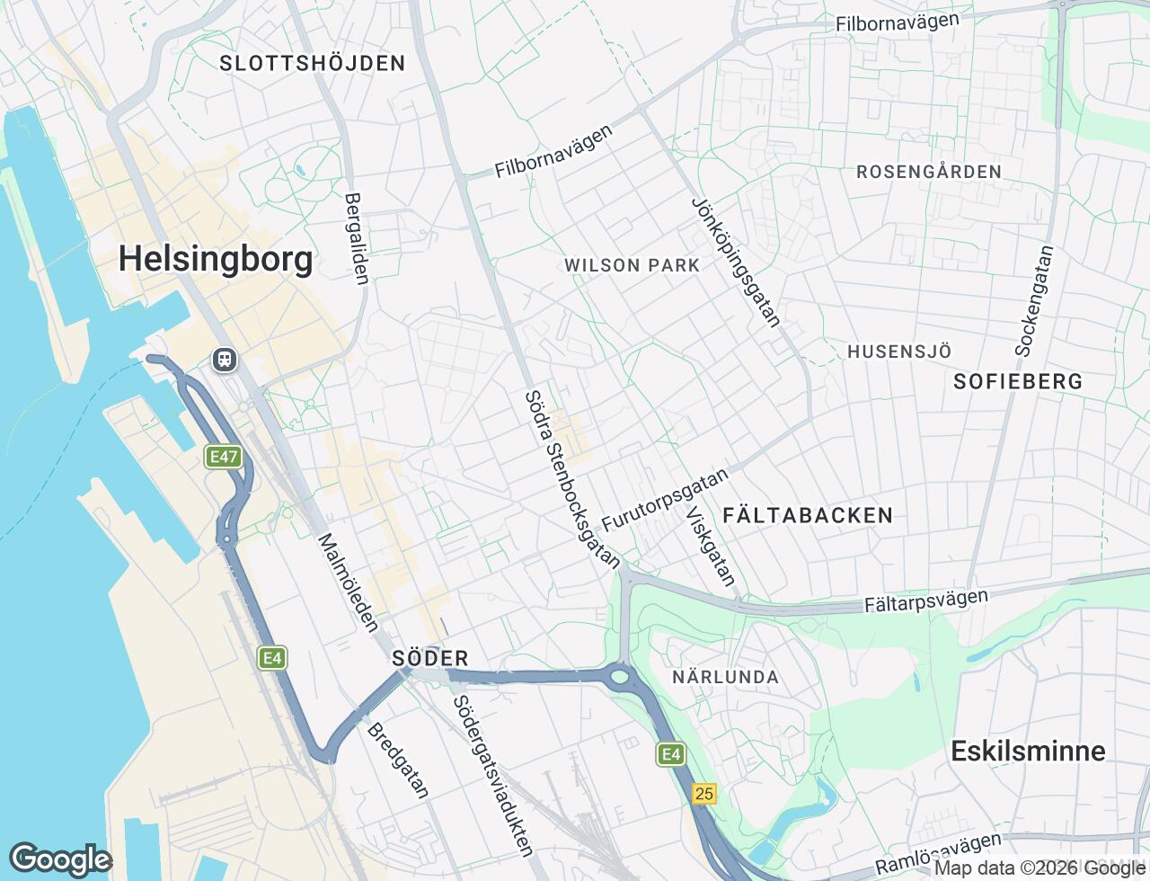Karta över Apotekaregatan 20 i 49 Helsingborg