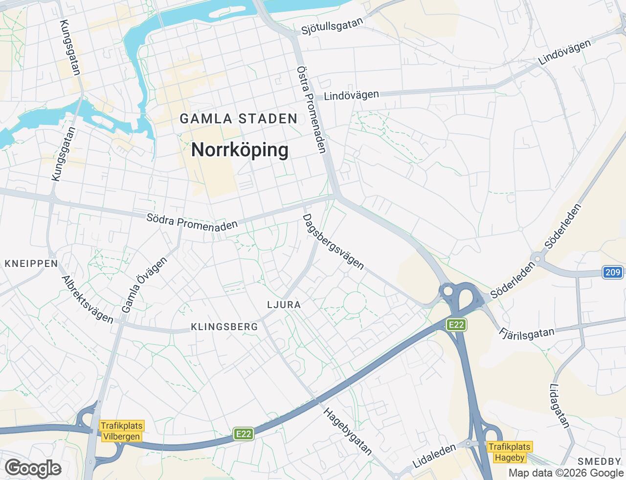 Karta över Albrektsvägen 16A i 50 Norrköping