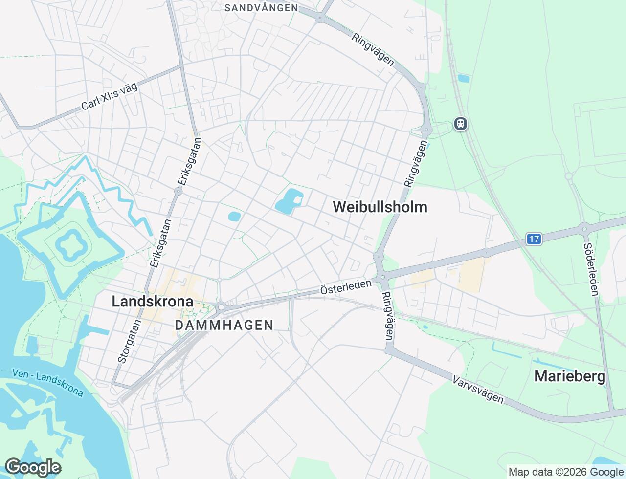 Karta över Hagastigen 10B i 35 Landskrona