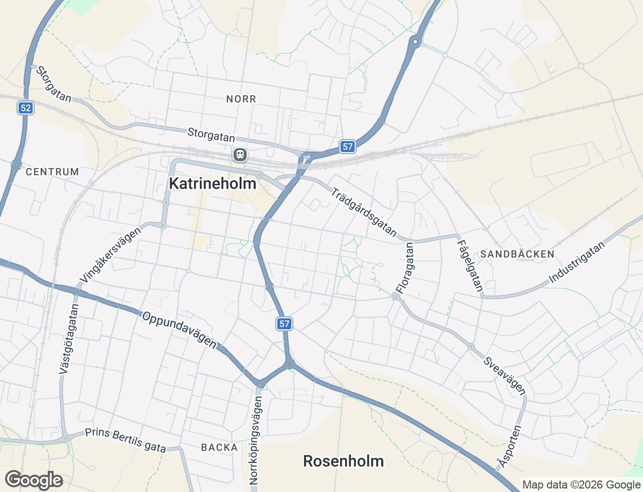 Karta över Jägaregatan 13A i 31 Katrineholm