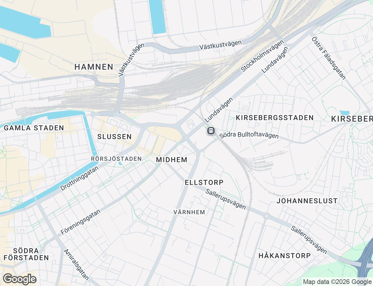 Karta över Hornsgatan 12 i 17 Malmö