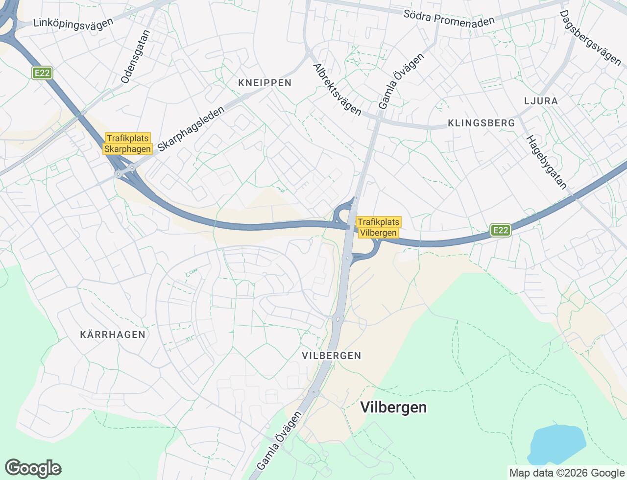 Karta över Vilbergsgatan 50 i 87 Norrköping
