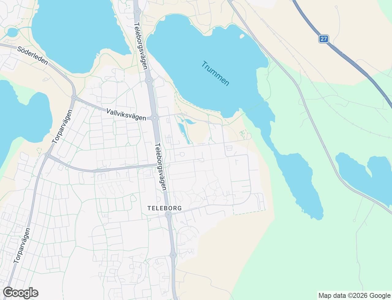 Karta över P G Vejdes väg 17 i 52 Växjö