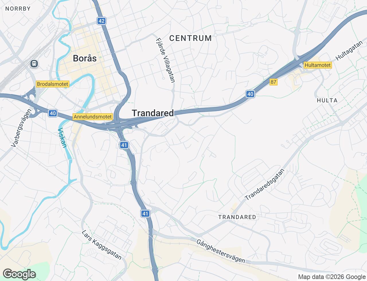 Karta över Bergsätergatan 29A i 52 Borås