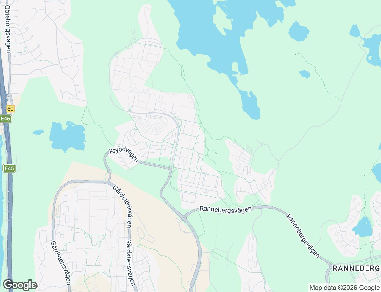 Karta över Senapsgatan 19 i 43 Angered